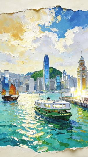 Victoria Harbour Brushstrokes: A Hong Kong Masterpiece